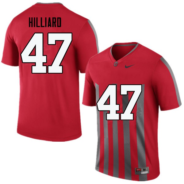 Ohio State Buckeyes #47 Justin Hilliard Men Stitched Jersey Throwback OSU41606